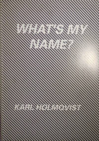 What&#039;s My Name by Artist Book - Holmqvist, Karl - 2009