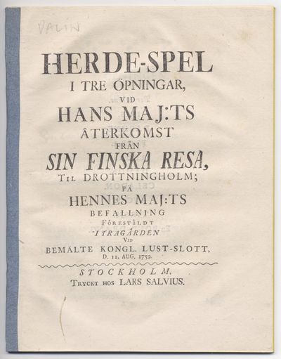 Herde-spel i tre öpningar, vid hans maj:ts…