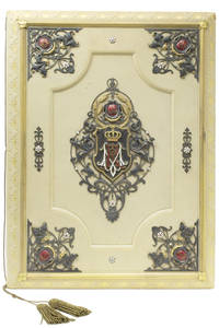 A testimonial, hand-lettered in German in black, gold, red and silver inks, presented to Erzherzog Rainer and his wife Maria on the occasion of their 50th wedding anniversary, 21 February 1902, by the Christlicher Wiener Frauen-Bund