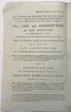 HONITON, DEVON, DECEMBER 13TH, 1792. AT A NUMEROUS AND RESPECTABLE MEETING OF THE INHABITANTS OF THIS TOWN AND NEIGHBOURHOOD, HELD THIS DAY, AT THE GOLDEN LION INN, IN THIS TOWN, TO SUPPORT THE KING AND CONSTITUTION, AS NOW ESTABLISHED. MR. EDWARD HOLLAND IN THE CHAIR. RESOLVED, THAT WE WILL FORM OURSELVES INTO A SOCIETY FOR THE PRESERVING LIBERTY AND PROPERTY, AGAINST LEVELLERS AND REPUBLICANS. TO BE ENTITLED "AN ASSOCIATION FOR THE MAINTENANCE AND SUPPORT OF THE BRITISH CONSTITUTION.