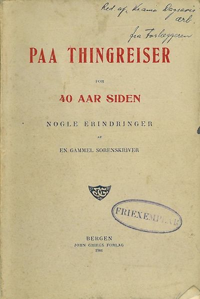 Paa thingreiser for 40 aar siden. Nogle…