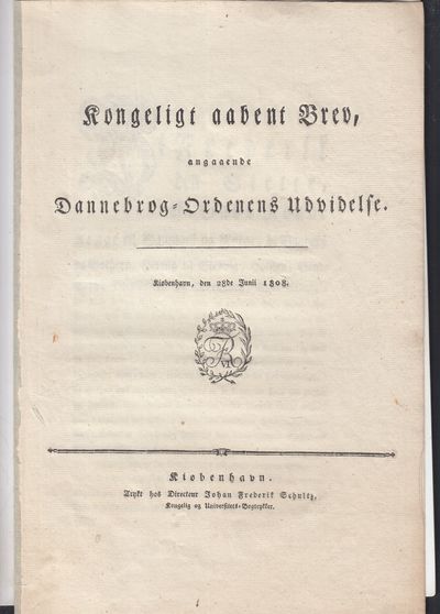 Kongeligt aabent Brev, angaaende…