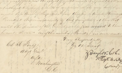Col. Zachary Taylor Writes the Army Adjutant General in Washington About Affairs in the West, and His Dissatisfaction With the Quality of the Troops Being Sent to Him