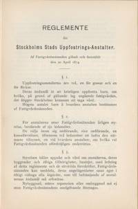 Reglemente för Stockholms stads…
