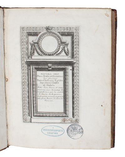 Recueil des Plans Profils et Elevations Des plusieurs Palais Chasteaux Eglises Sepultures Grotes et Hostels. Bâtis dans Paris et aux environs, avec beaucoup de magnificence, par les meilleur(es) Architectes du Royaume, desseignez, mesurés, et gravez, ... (photo 2)