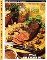 image of McCall's Cooking School Recipe Card: Meat 13 - Steak With Marrow Sauce And Stuffed Mushrooms : Replacement McCall's Recipage or Recipe Card For 3-Ring Binders : McCall's Cooking School Cookbook Series