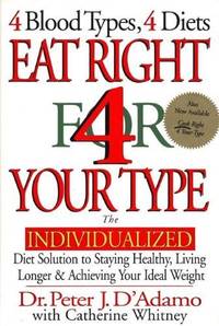 image of Eat Right 4 Your Type: The Individualized Diet Solution to Staying Healthy, Living Longer & Achieving Your Ideal Weight by Peter J. D'Adamo (1997) Hardcover