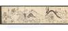 Illustrated scroll of garden design paintings on paper, mounted on later paper