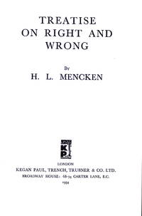 Treatise on Right and Wrong