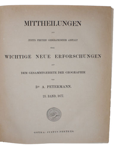 Mittheilugen aus Justus Perthe's Geographischer Anstalt über wichtige neue Erforschungen auf dem Gebiete der Geographie. 23. Bd. (photo 3)