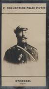 Photographie de la collection Félix Potin (4 x 7,5 cm) représentant : Général Michel Stoessel. Début XXe. Vers 1900.