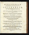 Bibliothecae Academicae Ingolstadiensis Incunabula Typographica