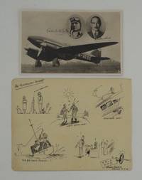 London Australia Air Race Signed Sketch and Postcard
