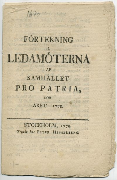 Förtekning på ledamöterna af samhället Pro…