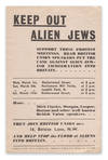 Keep Out Alien Jews