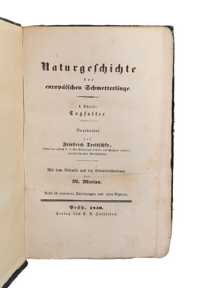 Naturgeschichte der europäischen Schmetterlinge. Bearbeitet von Friedrich Treitschke. 2 Theile. (1. Tagfalter. 2. Schwärmer und Spinner). Pesth, C.A. Hartleben, 1840-41. (photo 2)