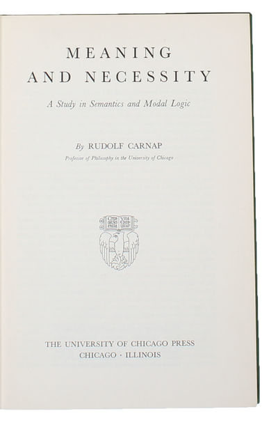 Meaning and Necessity. A Study in Semantics and…