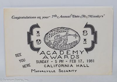 San Francisco: Barbary Coasters MC, 1981. Very good single 5.5x8.5 inch leaflet printed one side on ...