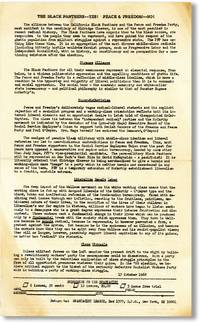 Broadside: The Black Panthers--Yes! Peace & Freedom--No!