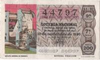 cover of Loteria E00553: hoja nº 38. Loteria Nacional. Nº 44797, serie 7ª, fracción 9ª, precio 200 pesetas, sorteo 46/80 del 22 de Noviembre de 1980. Rotativa Moderna de Periodico