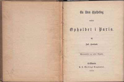 En liden hjælpebog under opholdet i Paris. Af…