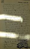 1927 ORIGINAL MANUSCRIPT DIARY HANDWRITTEN BY A MICHIGAN MASTER OF MAGIC