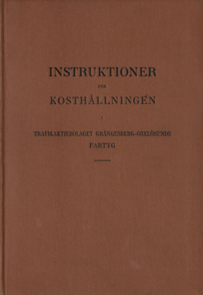 INSTRUKTIONER FÖR KOSTHÅLLNINGEN I…