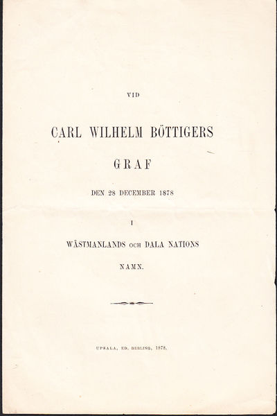 Vid Carl Wilhelm Böttigers graf den 28 december…