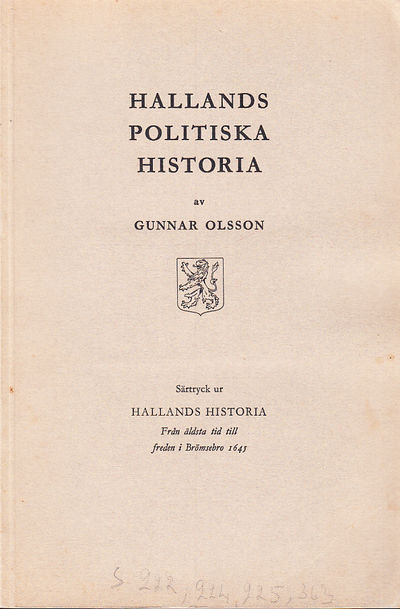 Hallands politiska historia.