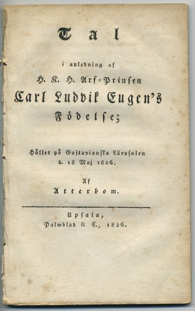 Tal i anledning af h.k.h. arf-prinsen Carl Ludvik…