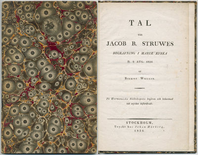 Tal vid Jacob B. Struwes begrafning i Mariæ kyrka…