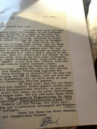 Typed Letter Signed by Otto Frank Hitler's Birth Anniversary