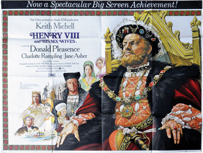 Henry VIII and His Six Wives (Original British poster for the 1972 film)