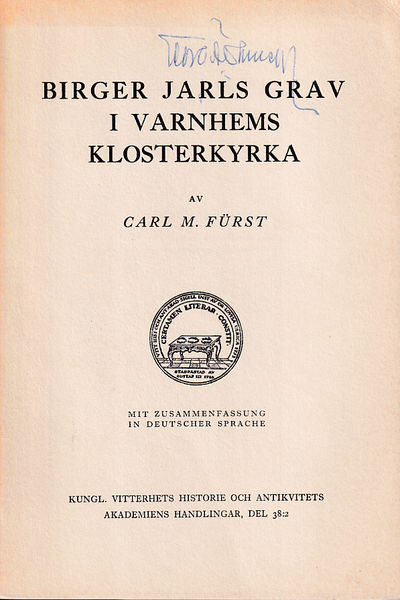 Birger Jarls grav i Varnhems klosterkyrka. Mit…