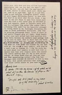 image of notes pour JAVA HEAD god kiss william burroughs amphetamine IBM -- Lettered Copy