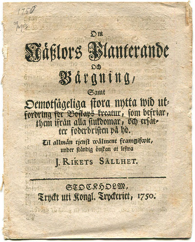 Om nässlors planterande och bärgning/ samt…