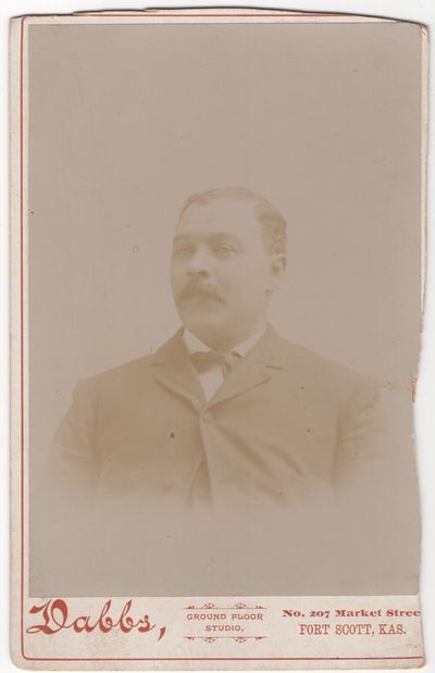 [Cabinet card]: Portrait of a Fort Scott, Kansas African-American Man