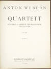 [Op. 22]. Quartett für Geige, Klarinette, Tenorsaxophon und Klavier [Score]