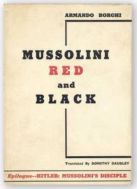 Mussolini, Red and Black [...] With an Epilogue, "Hitler: Mussolini's Disciple