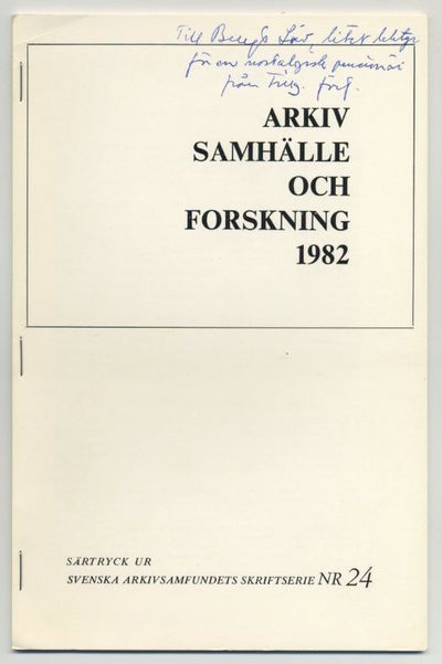Ett arkiv bygges upp - Kammararkivet under…