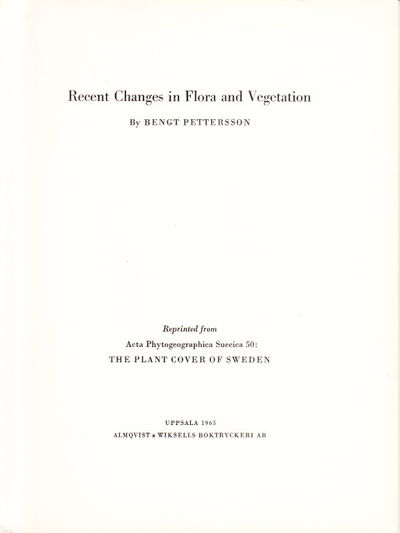 Recent Changes in Flora and Vegetation. Reprint…