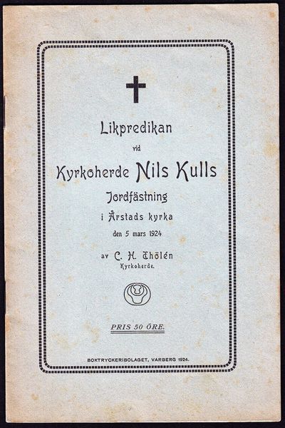 Likpredikan vid kyrkoherde Nils Kulls…