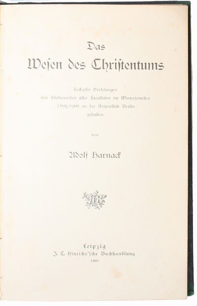 Das Wesen Des Christentums. - [LIBERAL…