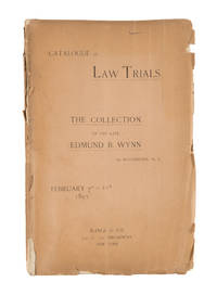 Catalogue of the Extraordinary Collection of Law Trials Made...