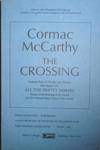 The Crossing by McCarthy, Cormac - 1994