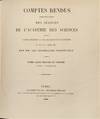 Comptes rendus hebdomadaires des séances de l'Académie des Sciences...