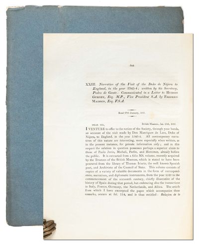 Narrative of the Visit of the Duke de Najira, Knight of the Golden Fleece...to Pay his Court to Henry VIII, in 1543-4