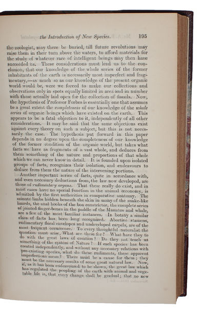 On the Law which has Regulated the Introduction of New Species. [In: The Annals and Magazine of Natural History. Second Series, Volume 16]. - [INAUGURATING THE DISCOVERY OF THE ORIGIN OF SPECIES] (photo 8)