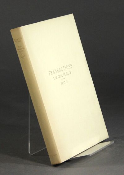Transactions of the The Grolier Club of the city o