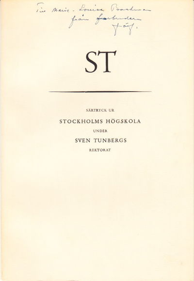 Stockholms högskolor – ett universitet. Särtryck…
